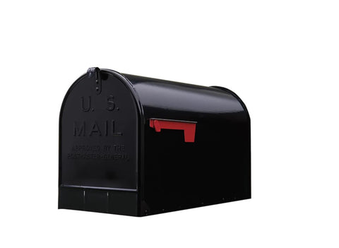 Gibraltar Mailboxes Stanley Extra Large, Steel, Post Mount Mailbox, Black