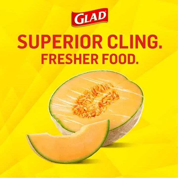 Glad Cling ‘N Seal Clear Plastic Food Wrap (400 Sq. Ft./Roll, 2 Rolls)