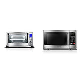 Toshiba AC25CEW-BS Digital Toaster Oven with Convection cooking and 9 Functions, 1500W, 6-Slice Bread/12-Inch Pizza, Black Stainless Steel