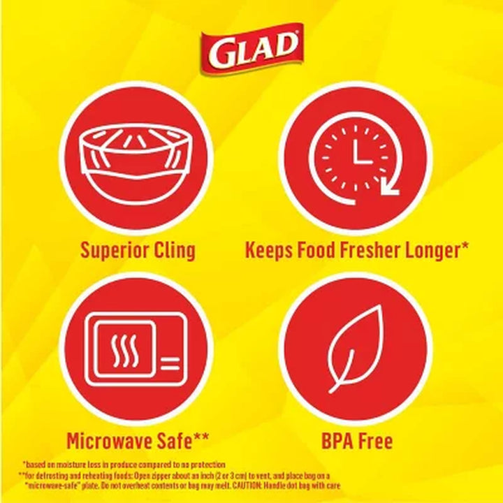 Glad Cling ‘N Seal Clear Plastic Food Wrap (400 Sq. Ft./Roll, 2 Rolls)