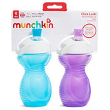 Munchkin Click Lock Bite Proof Sippy Cup, Blue/Green, 9 Ounce, 2 Count
