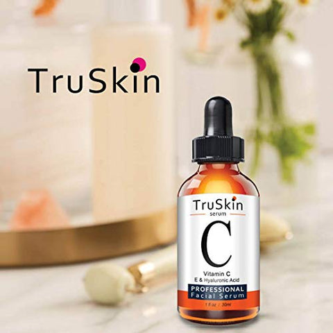 TruSkin Vitamin C Serum for Face with Hyaluronic Acid, Vitamin E, Witch Hazel, Large Bottle 2 fl oz