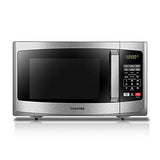Toshiba AC25CEW-BS Digital Toaster Oven with Convection cooking and 9 Functions, 1500W, 6-Slice Bread/12-Inch Pizza, Black Stainless Steel