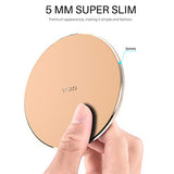 TOZO W1 Wireless Charger Thin Aviation Aluminum Computer Numerical Control Technology Fast Charging Pad Khaki (NO AC Adapter)