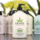 Hempz Original, Natural Hemp Seed Oil Body Moisturizer with Shea Butter and Ginseng, 17 Fl Oz, 2 Pack Bundle - Pure Herbal Skin Lotion for Dryness - Nourishing Vegan Body Cream in Floral and Banana