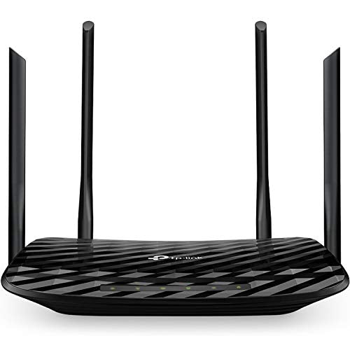 TP-Link AC1200 Gigabit WiFi Router (Archer A6) - 5GHz Gigabit Dual Band MU-MIMO Wireless Internet Router, Supports Beamforming, Guest WiFi and AP mode, Long Range Coverage by 4 Antennas Black