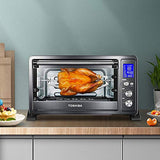 Toshiba AC25CEW-BS Digital Toaster Oven with Convection cooking and 9 Functions, 1500W, 6-Slice Bread/12-Inch Pizza, Black Stainless Steel