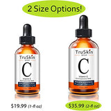 TruSkin Vitamin C Serum for Face with Hyaluronic Acid, Vitamin E, Witch Hazel, Large Bottle 2 fl oz