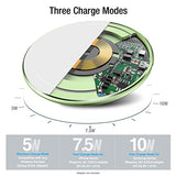 TOZO W1 Wireless Charger Thin Aviation Aluminum Computer Numerical Control Technology Fast Charging Pad Khaki (NO AC Adapter)