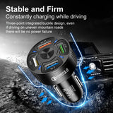 Four in One USB Car Charger, 4 Ports Fast Charger Adapter Mini Cigarette Lighter, USB, And Phone Fast Charger