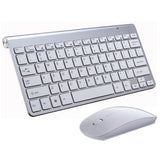 2.4Ghz Wireless Waterproof Keyboard And Mouse Combo Protable Mini Multimedia Quiet Keyboard Mice Set For Mac Apple PC Computer