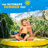 SplashEZ 3-in-1 Splash Pad, Sprinkler for Kids, and Wading Pool for Learning – Children’s Sprinkler Pool, 60’’ Inflatable Water Toys – “from A to Z” Outdoor Swimming Pool for Babies and Toddlers