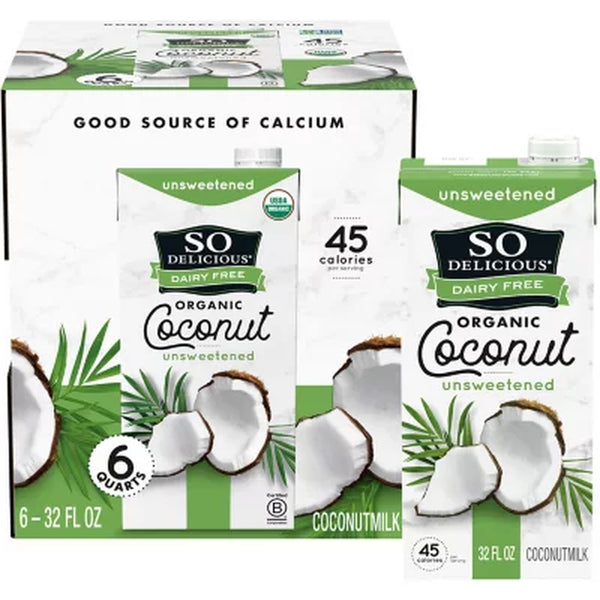 So Delicious Dairy Free Organic Coconut Milk Aseptic (32 Fl. Oz., 6 Pk.)