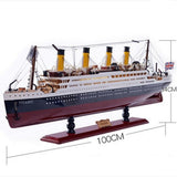Titanic Model Decoration Wood Sailboat Model Craft Ship.