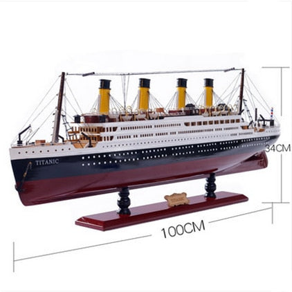 Titanic Model Decoration Wood Sailboat Model Craft Ship.