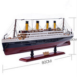 Titanic Model Decoration Wood Sailboat Model Craft Ship.