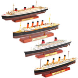 Scale Diecast France &Normandie &RMS Lusitania &RMS TITANNIC Steamship Cruise Ship Model Collection Kid Toys Gift
