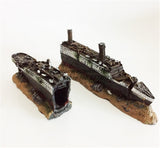 Titanic Lost Wrecked Boat Ship Aquarium Decoration Ornament Military Shipwreck Wreck