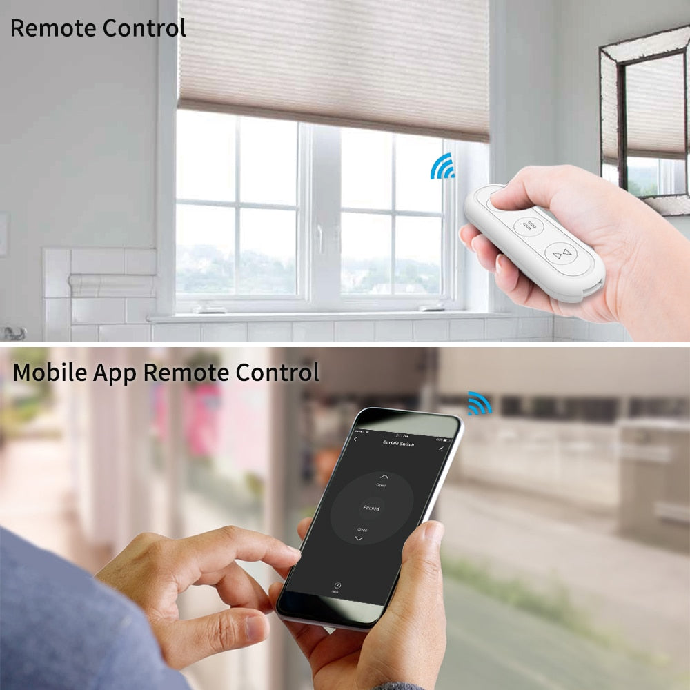 Tuya Smart Life WiFi Blind Curtain Switch with Remote for Electric Roller Shutter Sunscreen Google Home Amazon Alexa Smart Home