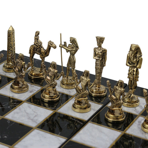 Historical Figures Pharaoh of Ancient Egypt, Decorative Pieces King 3.4 "(Board is not included, only 32 Chess Pieces)