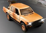 Toyota Hilux Pick up Truck With Anti-tank Gun Diecast Metal Model Car Toys Sound Lighting For Kids Gifts With Box