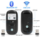Wireless and Bluetooth Mouse for Computer Rechargeable.