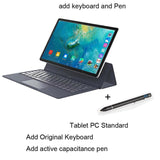 Tablet Laptop 10.8 " Inch android tablet 2 In 1 10 cores gaming Film Music Tablets gps wifi 4G sim card call phone With Keyboard