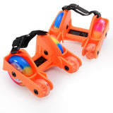 Flashing Roller Skate Shoes with 4 Wheels Pulley Lighted Flashing LED Wheels.