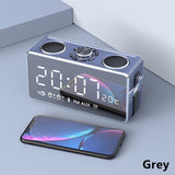 Bluetooth Speaker 25W Small Portable Home LED Screen FM Radio Alarm Clock Wireless Stereo HiFi Mic Loudspeaker Bass Subwoofer