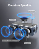 Bluetooth Speaker 25W Small Portable Home LED Screen FM Radio Alarm Clock Wireless Stereo HiFi Mic Loudspeaker Bass Subwoofer