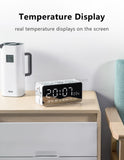 Bluetooth Speaker 25W Small Portable Home LED Screen FM Radio Alarm Clock Wireless Stereo HiFi Mic Loudspeaker Bass Subwoofer