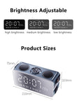 Bluetooth Speaker 25W Small Portable Home LED Screen FM Radio Alarm Clock Wireless Stereo HiFi Mic Loudspeaker Bass Subwoofer