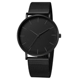 Minimalist Men Fashion Ultra Thin Watches Simple Men Business Stainless Steel