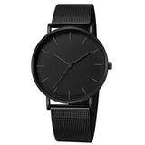 Minimalist Men Fashion Ultra Thin Watches Simple Men Business Stainless Steel