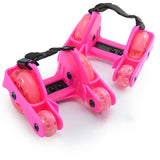 Flashing Roller Skate Shoes with 4 Wheels Pulley Lighted Flashing LED Wheels.