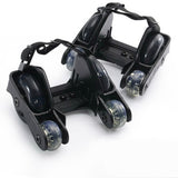 Flashing Roller Skate Shoes with 4 Wheels Pulley Lighted Flashing LED Wheels.