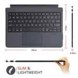 Ultra-Slim Lightweight Rechargeable Wireless Bluetooth Keyboard With Trackpad For Microsoft Surface Go 10 2018 Tablet Type Cover
