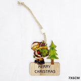 Natural Xmas Elk Wood Craft Christmas Tree Ornament Noel Christmas Decoration for Home Wooden
