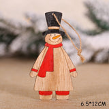 Natural Xmas Elk Wood Craft Christmas Tree Ornament Noel Christmas Decoration for Home Wooden