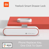 Xiaomi MIjia YEELOCK Smart Drawer Cabinet Lock Keyless Bluetooth APP Unlock Anti-Theft Child Safety File Security