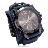 Jessingshow Men Watch Luxury Wristwatch Quartz Wristwatches Fashion Blue Glass Punk Style