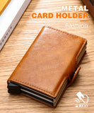 Unisex Metal Blocking RFID Wallet ID Card Case Aluminium Travel Business Credit Card Holder Wallet