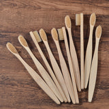 New design mixed color bamboo toothbrush Eco Friendly wooden Tooth Brush Soft bristle Tip Charcoal adults oral care toothbrush