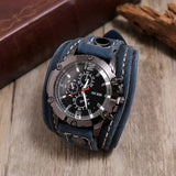 Jessingshow Men Watch Luxury Wristwatch Quartz Wristwatches Fashion Blue Glass Punk Style