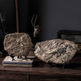 Resin Dinosaur Fossil Figurines Desk Home Decoration Accessories Dinosaur Skull Sculpture  Room Ornament  Home Decor