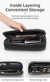 ROCKBROS Hard Shell Bicycle Bag MTB Road Bike Bag Carbon Pattern Waterproof Top Tube Bag Cycling Saddle Bag 1.5L High Capacity