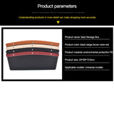 Seat Gap PU Case Storage Bag Car Organizer Artificial Leather Car Seats Gap Bag Car Accessories High Quality Storage Bag