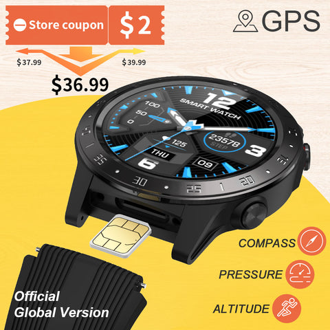 Smartwatch GPS M5S with SIM card Compass Barometer Altitude for Android IOS
