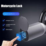 Motorcycle Lock Keyless Fingerprint Bicycle Lock With USB Charge 39.4 inch