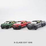 Simulation Alloy Car Modle BENZXCLASS EXY 6X6 Pickup 1/28 Metal Toy Car Sound Light Pull Back Model